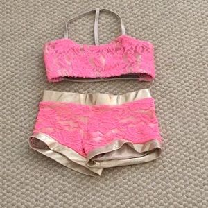 Girls Dance Set Bra Shorts